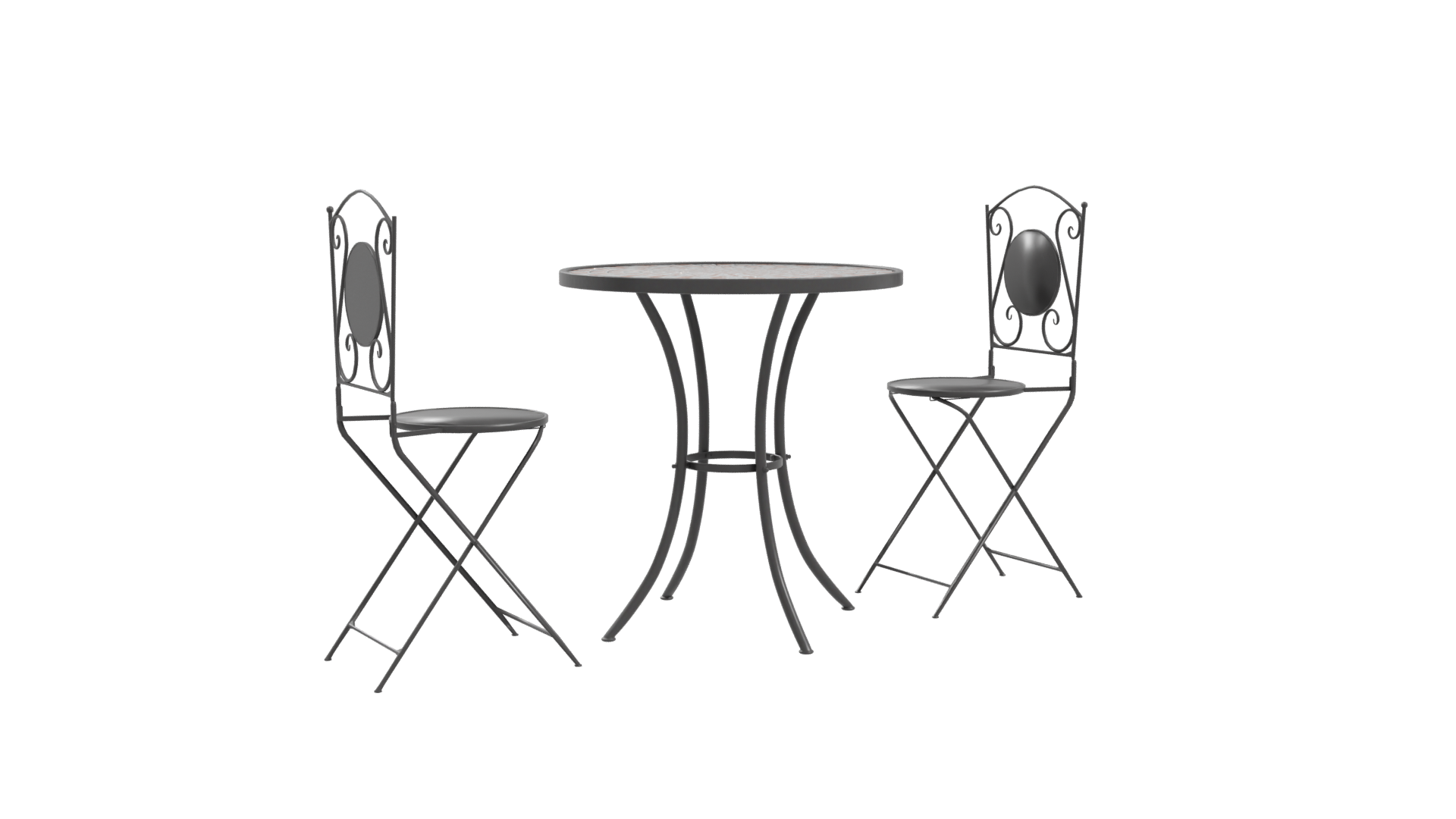 Stylish Bistro Table Set 3D - Professional 3D Model Render 10