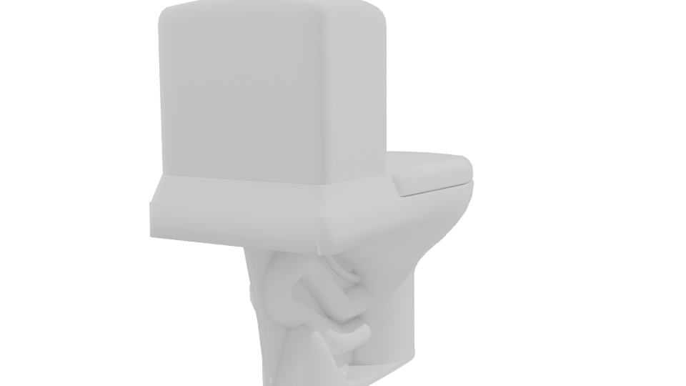 Stylish Bathroom Toilet Model 3D - Professional 3D Model Render 9