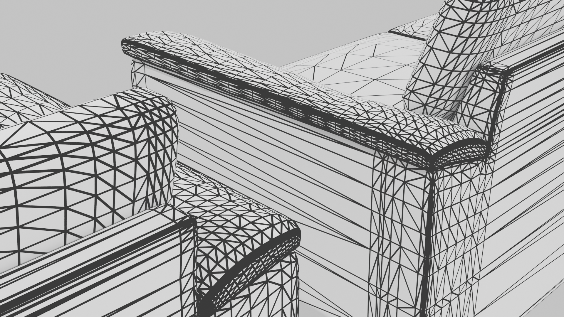 Stylish Blue Sofa Set 3D Model - Professional 3D Model Render 8