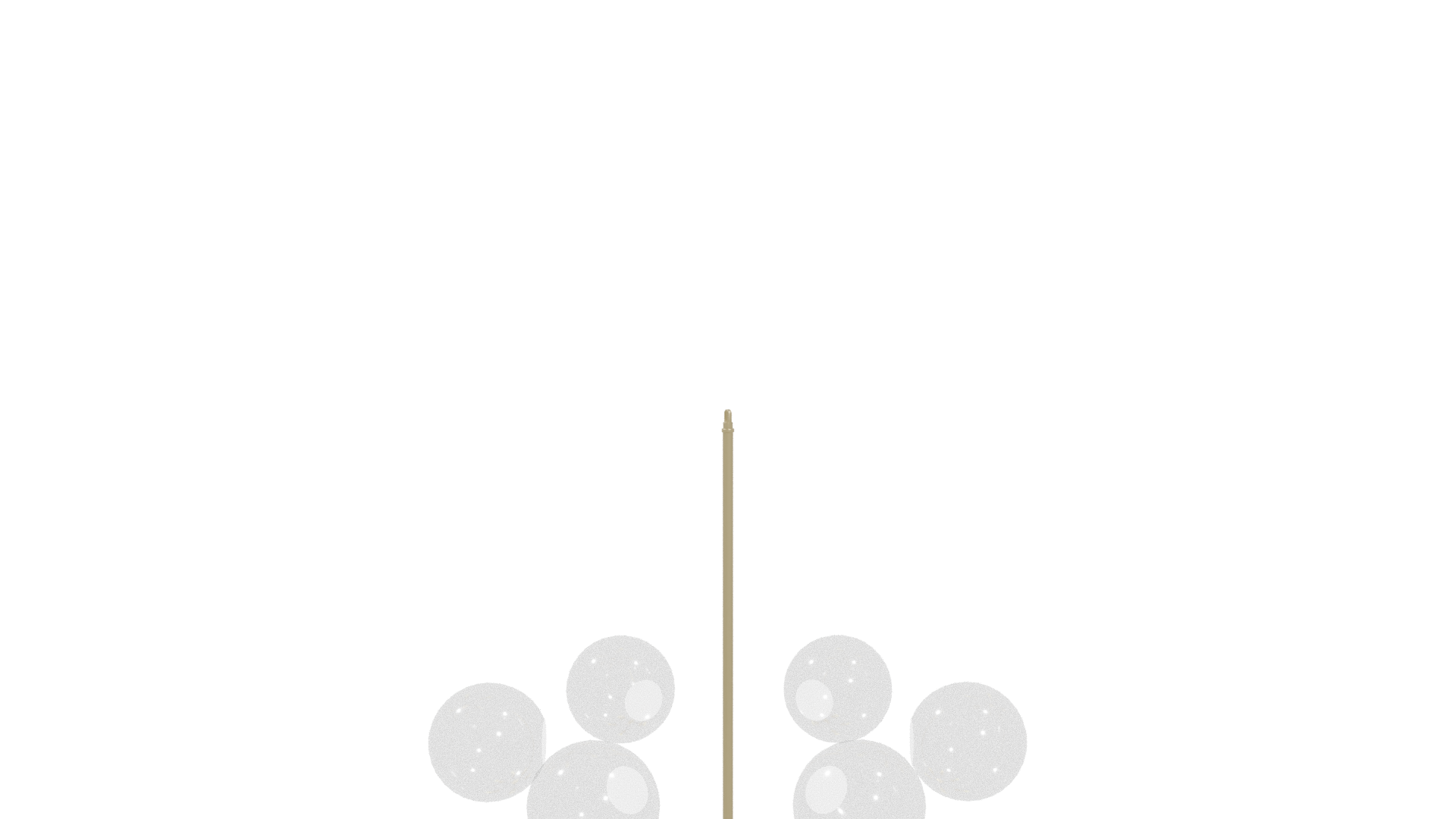 Elegant Modern Multi-Bulb Chandelier 3D Model - Professional 3D Model Render 4