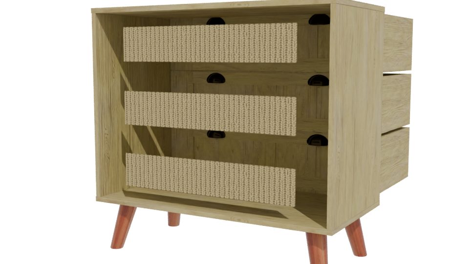 Stylish Modern Storage Cabinet 3D Model - Professional 3D Model Render 12