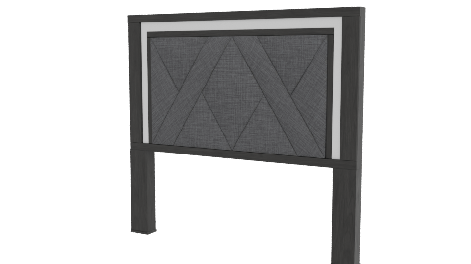 Elegant Upholstered Bed Headboard 3D Model - Professional 3D Model Render 12