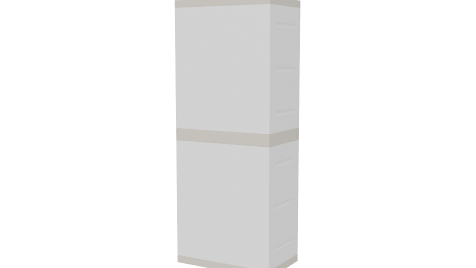 Beige Double Door Closet 3D - Professional 3D Model Render 6
