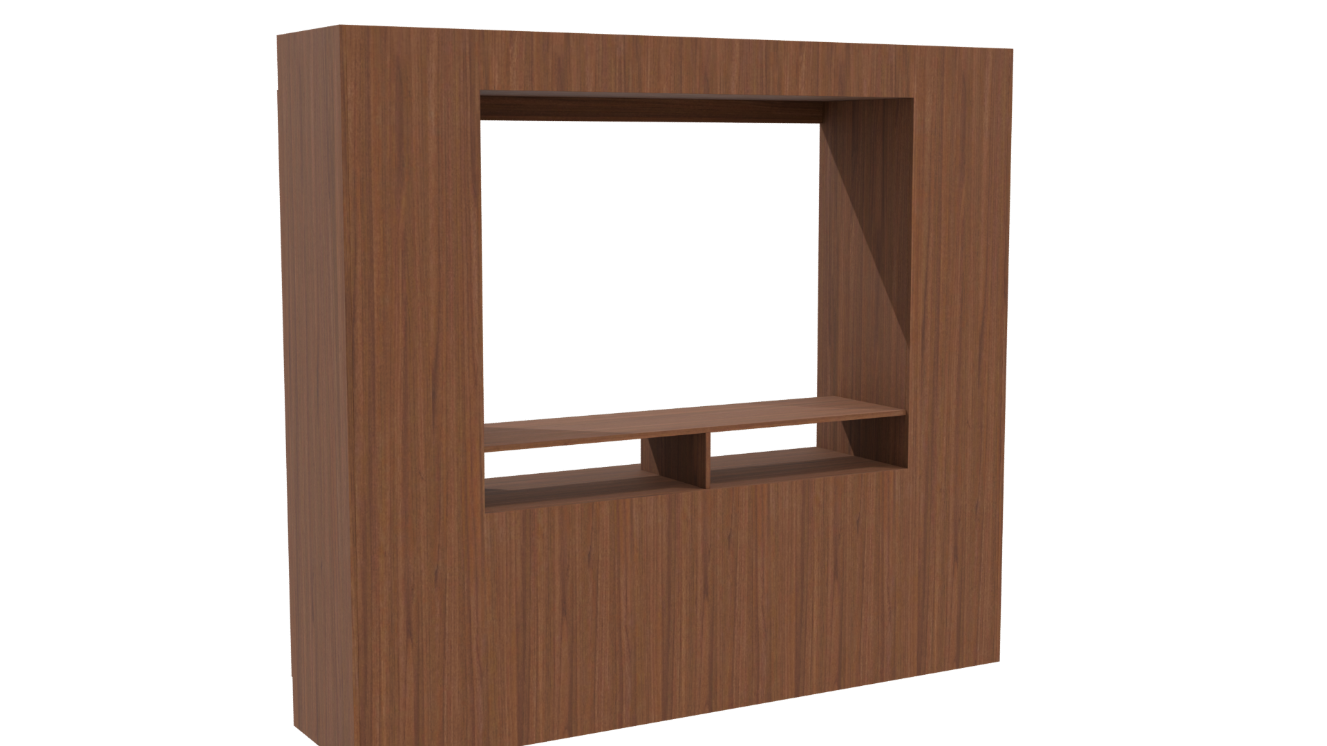 Stylish Wooden Entertainment Center 3D - Professional 3D Model Render 4