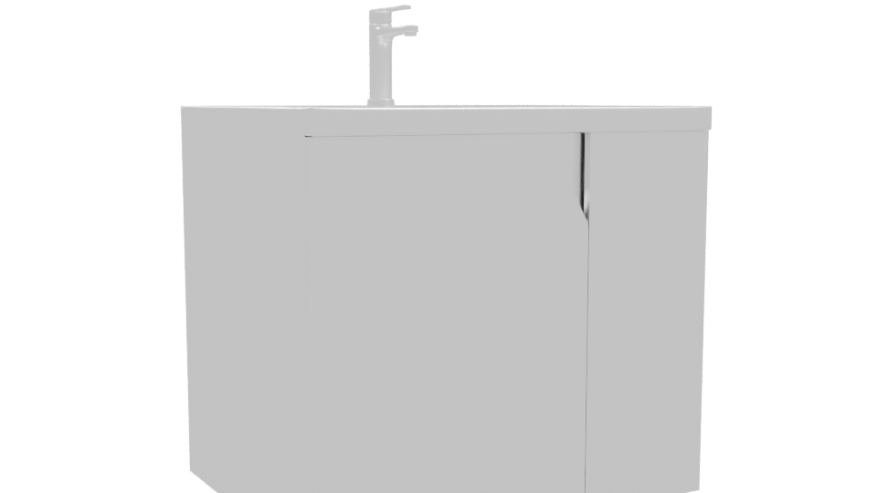 Contemporary Bathroom Vanity with Sink 3D Model - Professional 3D Model Render 10