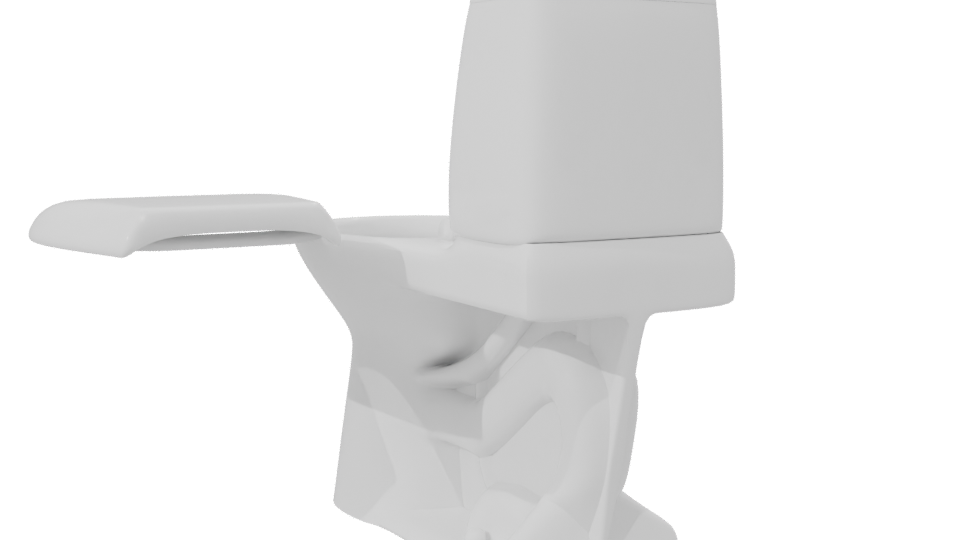 Contemporary Ceramic Toilet 3D Model - Professional 3D Model Render 7