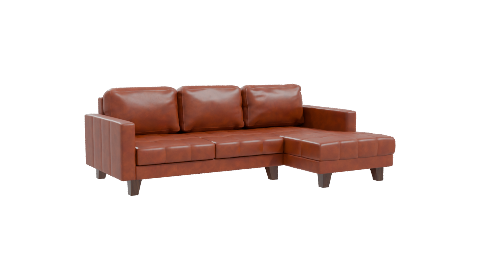 Stylish Modern Leather Sofa 3D Model - Professional 3D Model Render 10
