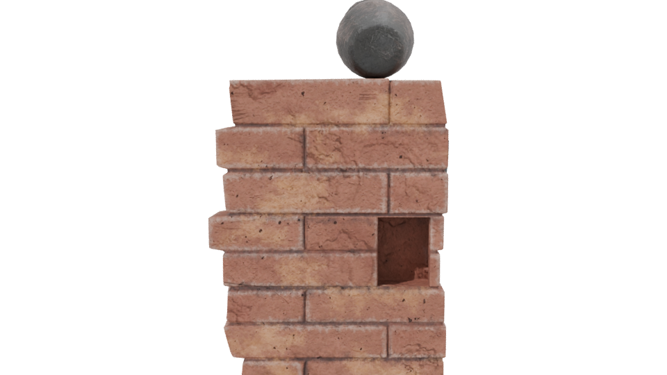 Stylized Ancient Pottery with Brick Structure 3D Model - Professional 3D Model Render 2