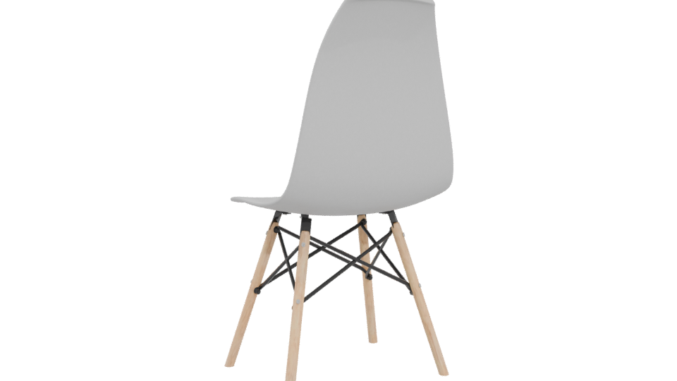 Contemporary Plastic Dining Chair 3D - Professional 3D Model Render 4