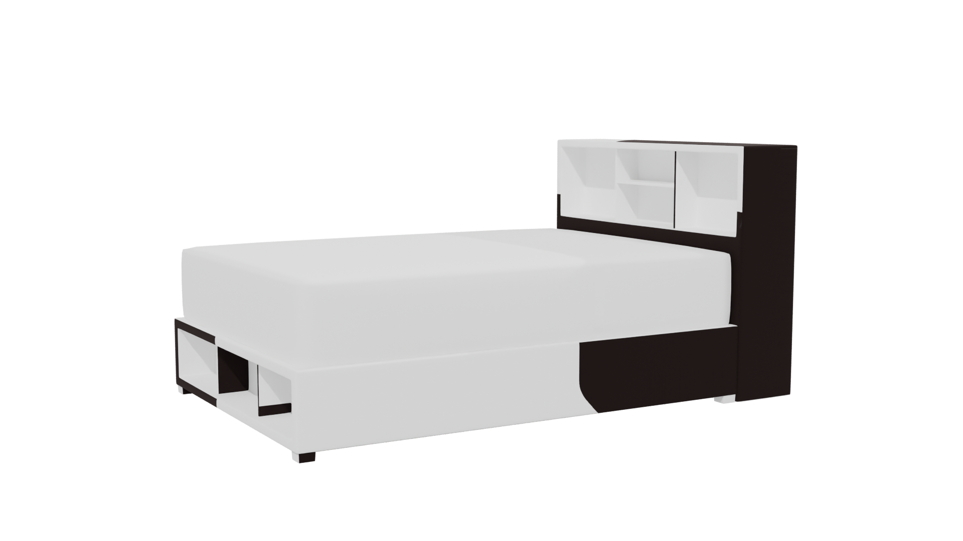 Stylish Modern Bed Model 3D - Professional 3D Model Render 13