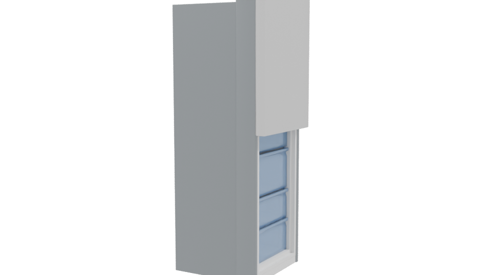 Sleek Modern Refrigerator Model - Professional 3D Model Render 9