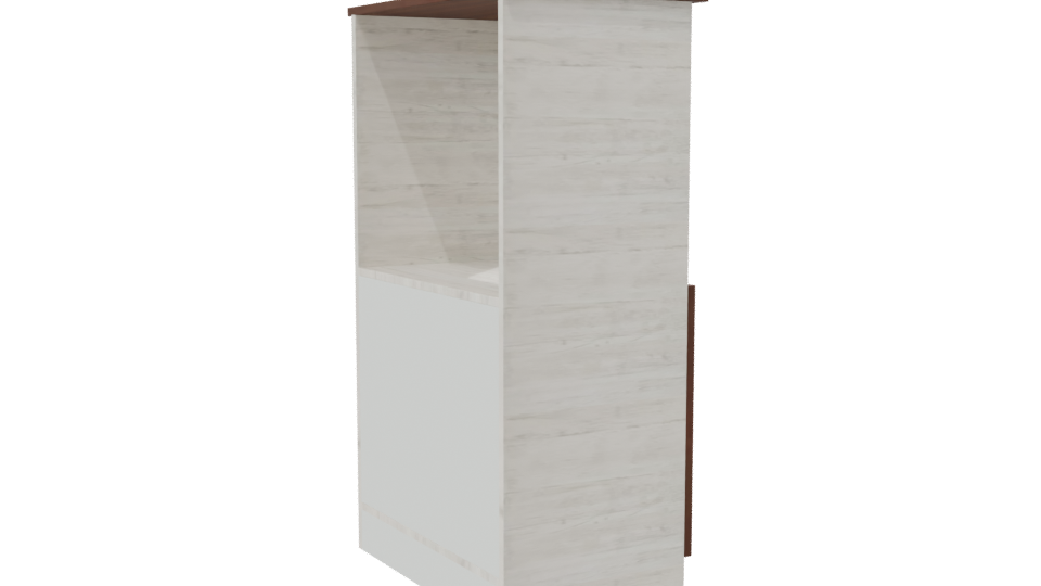 Contemporary Wooden Cabinet Model - Professional 3D Model Render 7