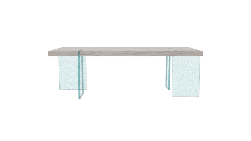 Contemporary Glass-Top Dining Table - Professional 3D Model Render 8