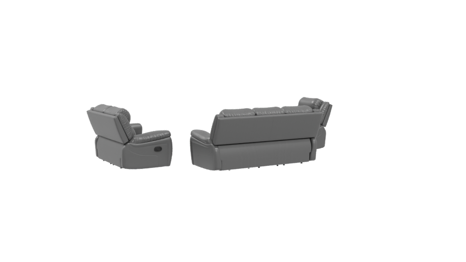 Comfortable Reclining Sofa Set 3D - Professional 3D Model Render 4