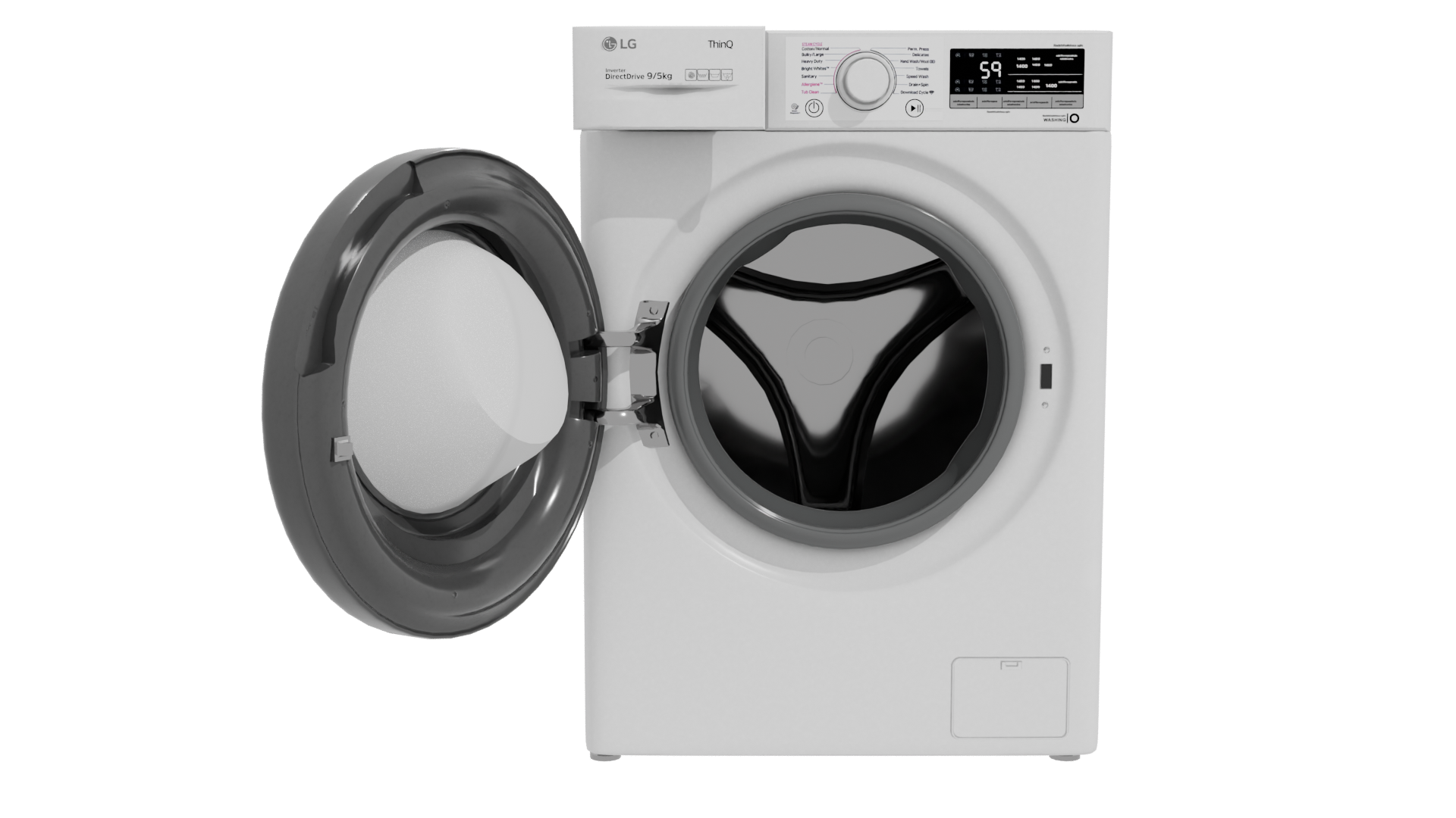 Realistic Washing Machine Model - Professional 3D Model Render 11