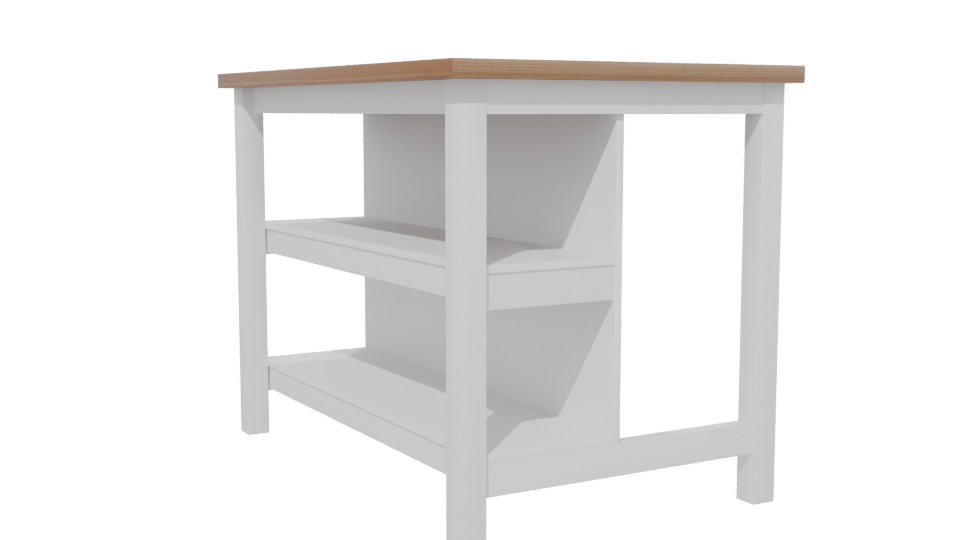 Isla Americana Dallas Blanca Table 3D - Professional 3D Model Render 13