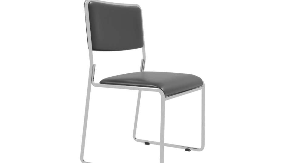 Stylish Metal Frame Chair 3D - Professional 3D Model Render 9