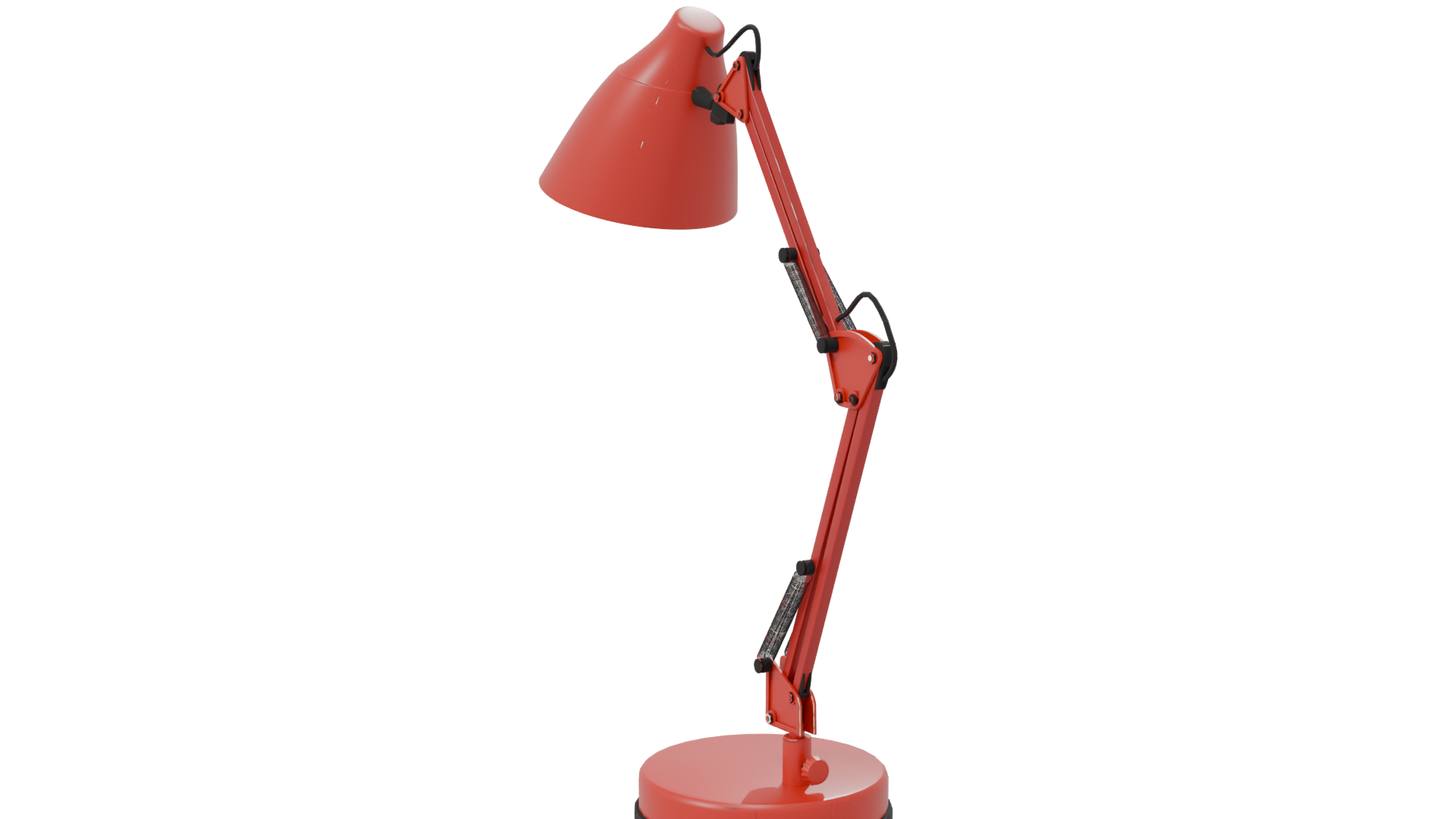 Stylish Red Desk Lamp Model - Professional 3D Model Render 7