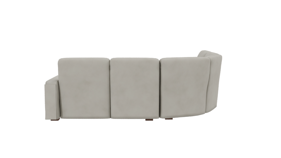 Modern Curved Sofa 3D Model - Professional 3D Model Render 2