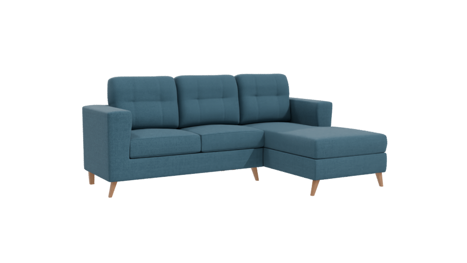 Modern Fabric Sectional Sofa 3D Model - Professional 3D Model Render 10