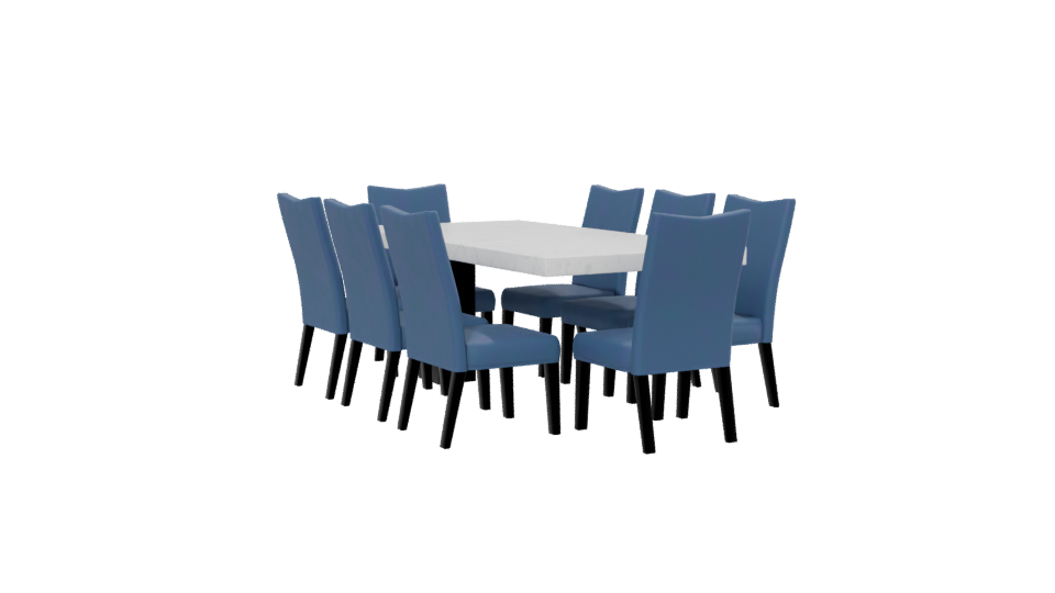 Modern Dining Table Set 3D - Professional 3D Model Render 13