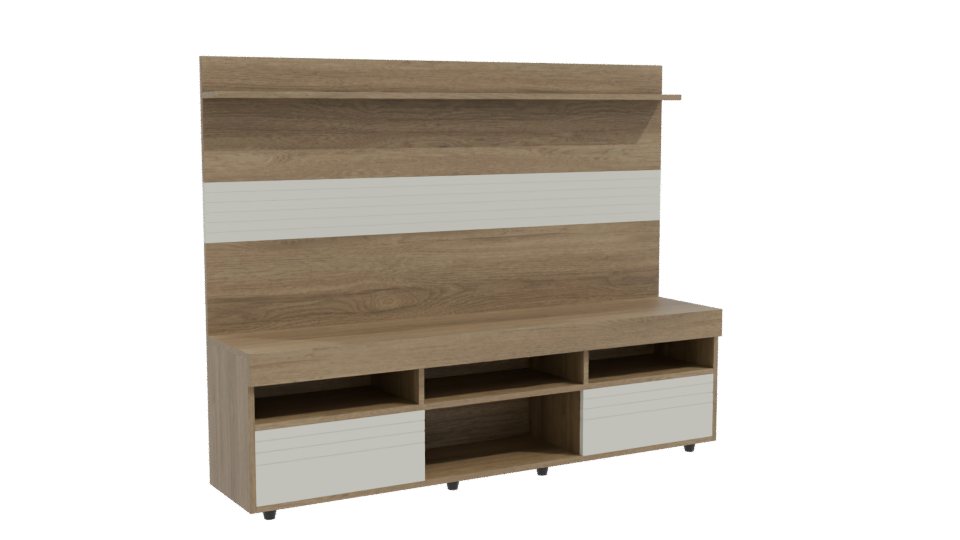 Stylish Modern TV Entertainment Center 3D Model - Professional 3D Model Render 10