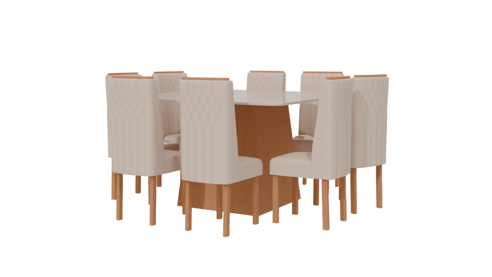 Elegant Dining Table Set 3D - Professional 3D Model Render 6