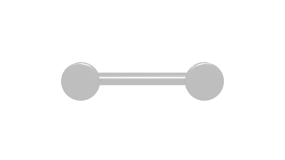 30cm Nickel Bathroom Safety Bar 3D - Professional 3D Model Render 5