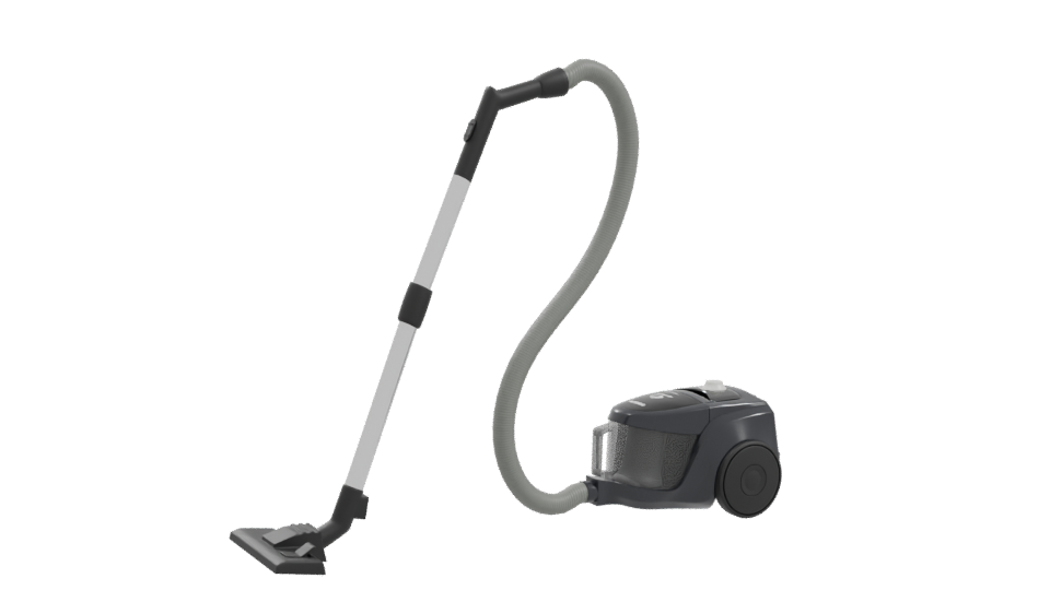 Compact Cylinder Vacuum Cleaner 3D - Professional 3D Model Render 10