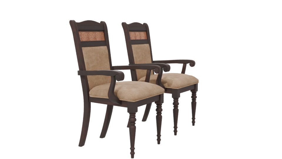 Stylish Wooden Dining Chair 3D - Professional 3D Model Render 6
