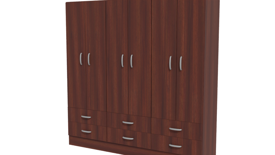 Elegant Wooden Wardrobe 3D Model - Professional 3D Model Render 12