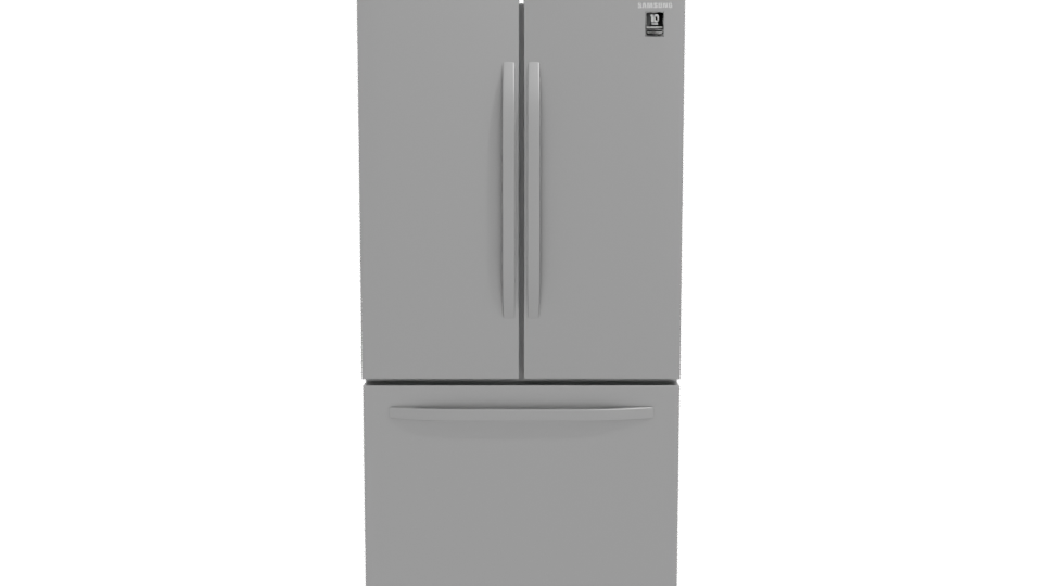Stylish Stainless Steel Refrigerator 3D - Professional 3D Model Render 11
