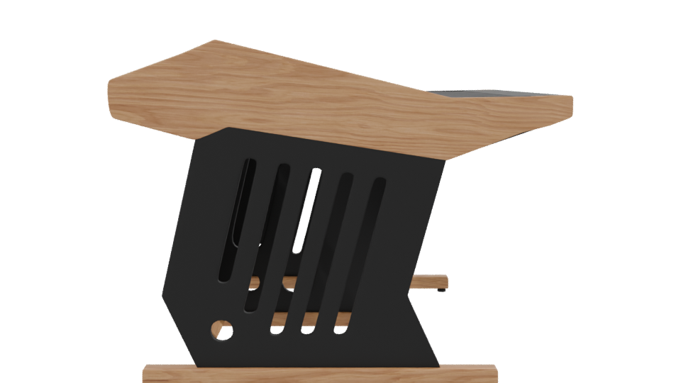 Modern Outdoor Fire Pit 3D - Professional 3D Model Render 8