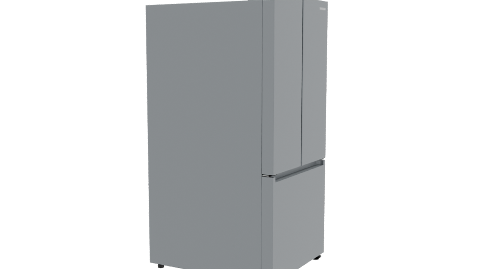 Sleek Stainless Steel French Door Refrigerator 3D Model - Professional 3D Model Render 9