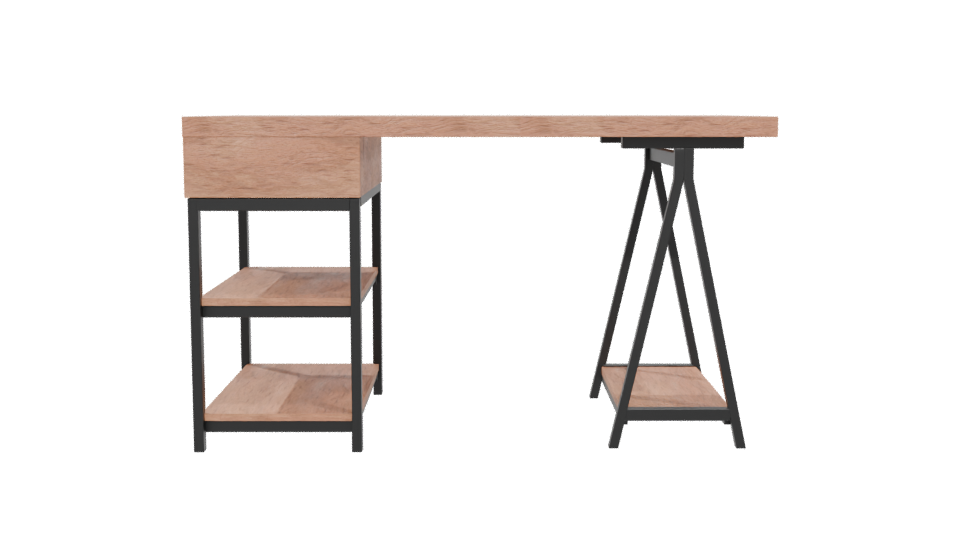 Sleek Modern Writing Desk 3D - Professional 3D Model Render 5