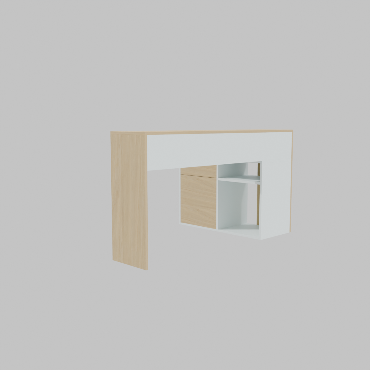 Escritorio En L Blanco Con Nature