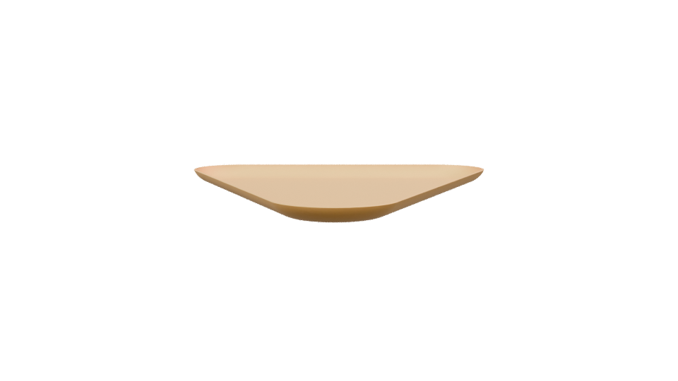 Stylish Golden Serving Tray 3D - Professional 3D Model Render 2