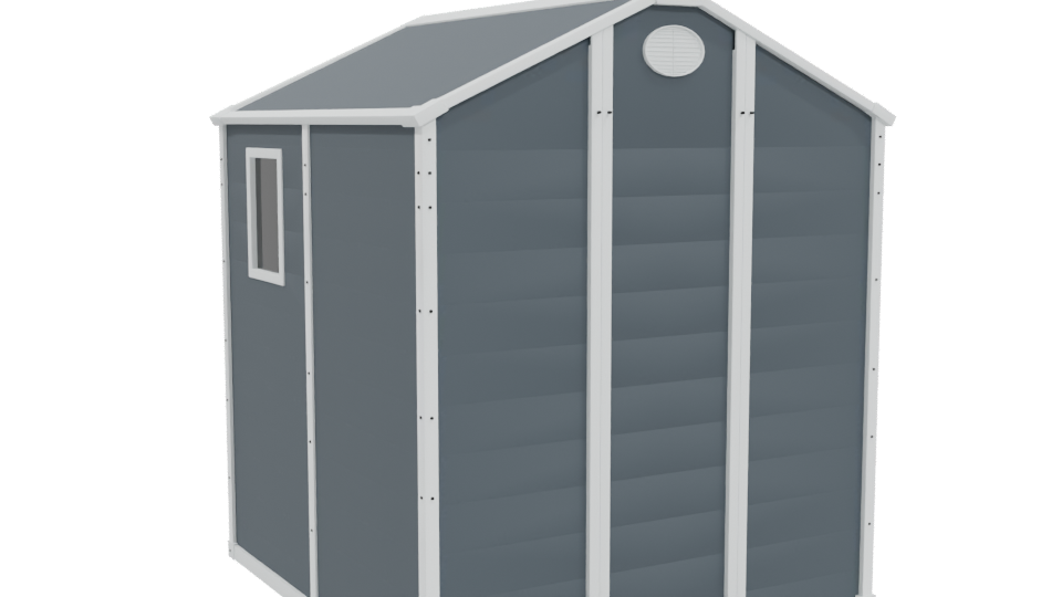 Stylish Outdoor Storage Shed 3D - Professional 3D Model Render 4