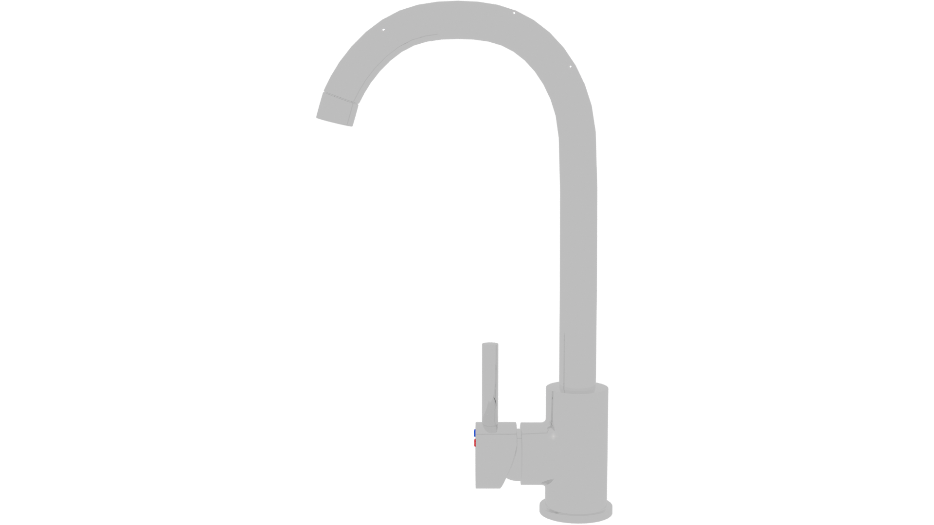 Sleek Chrome Showerhead 3D Model - Professional 3D Model Render 2