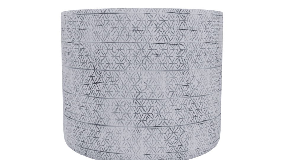 Textured Ceramic Decorative Pot 3D - Professional 3D Model Render 4