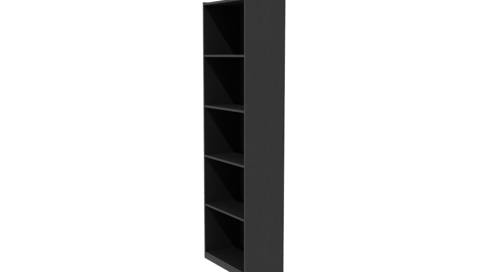 Minimalist Black Shelf Unit 3D - Professional 3D Model Render 13