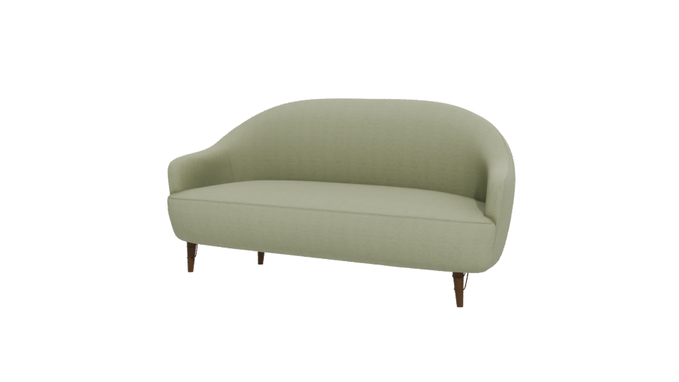 Stylish Green Fabric Sofa Model - Professional 3D Model Render 12
