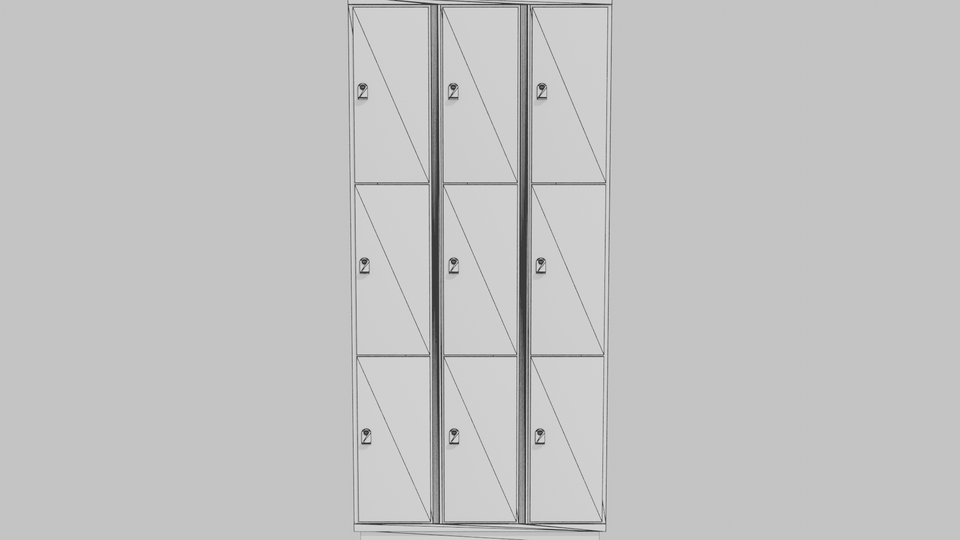 Metal Storage Locker Model 3D - Professional 3D Model Render 18