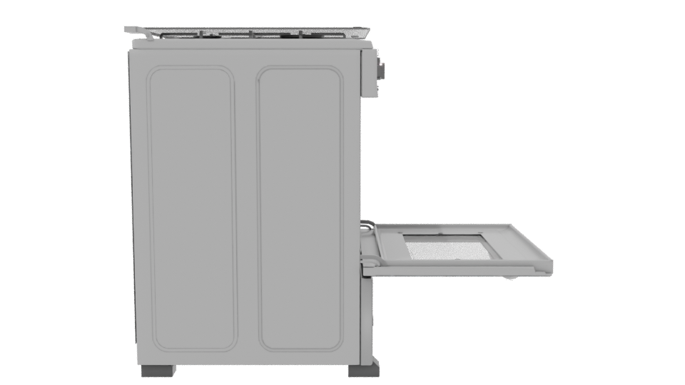 Compact Gas Oven Range 3D Model - Professional 3D Model Render 8