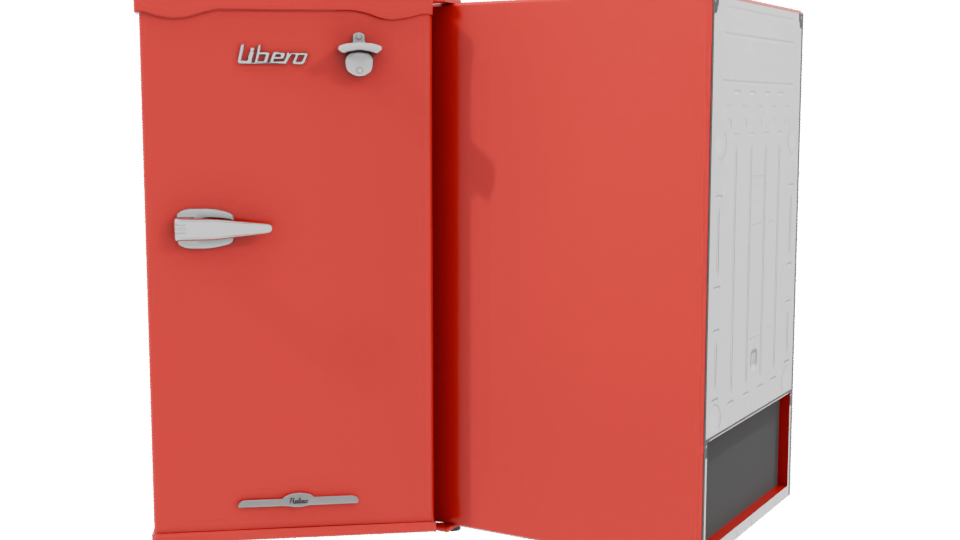 Classic Retro Refrigerator 3D Model - Professional 3D Model Render 3