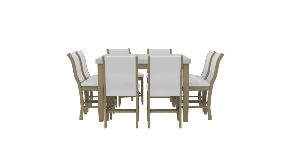 Elegant Dining Table Set 3D - Professional 3D Model Render 8