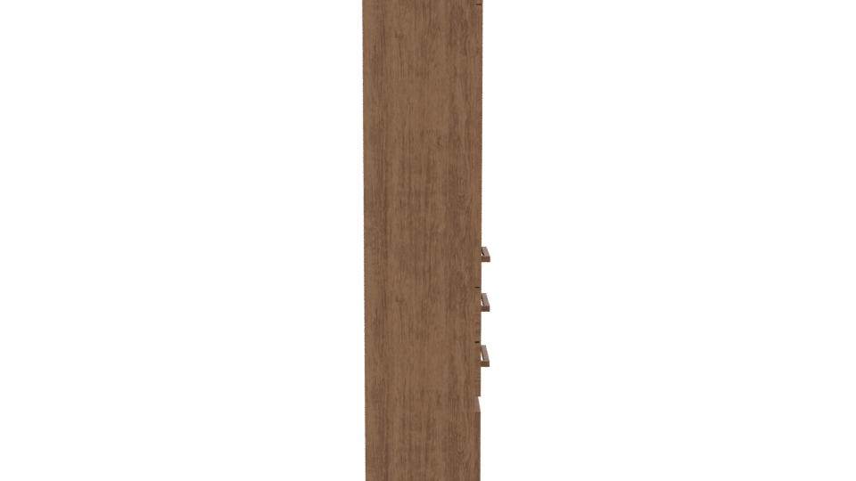 Elegant Wooden Wardrobe 3D Model - Professional 3D Model Render 8
