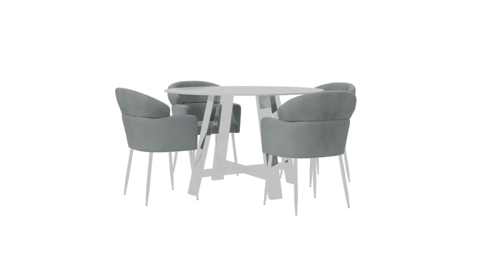 Stylish Dining Table Set 3D - Professional 3D Model Render 7