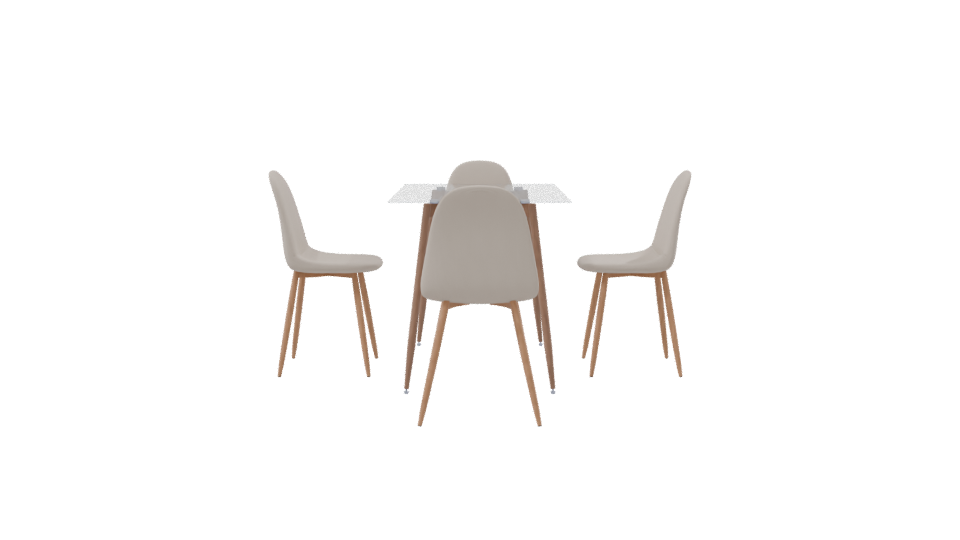 Stylish Dining Table Set 3D - Professional 3D Model Render 8