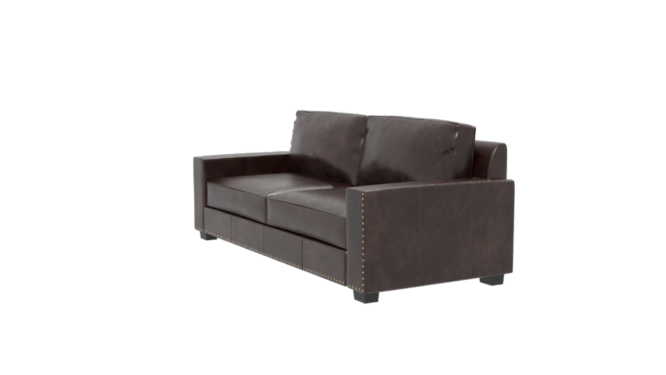 Luxurious Brown Leather Sofa 3D Model - Professional 3D Model Render 13